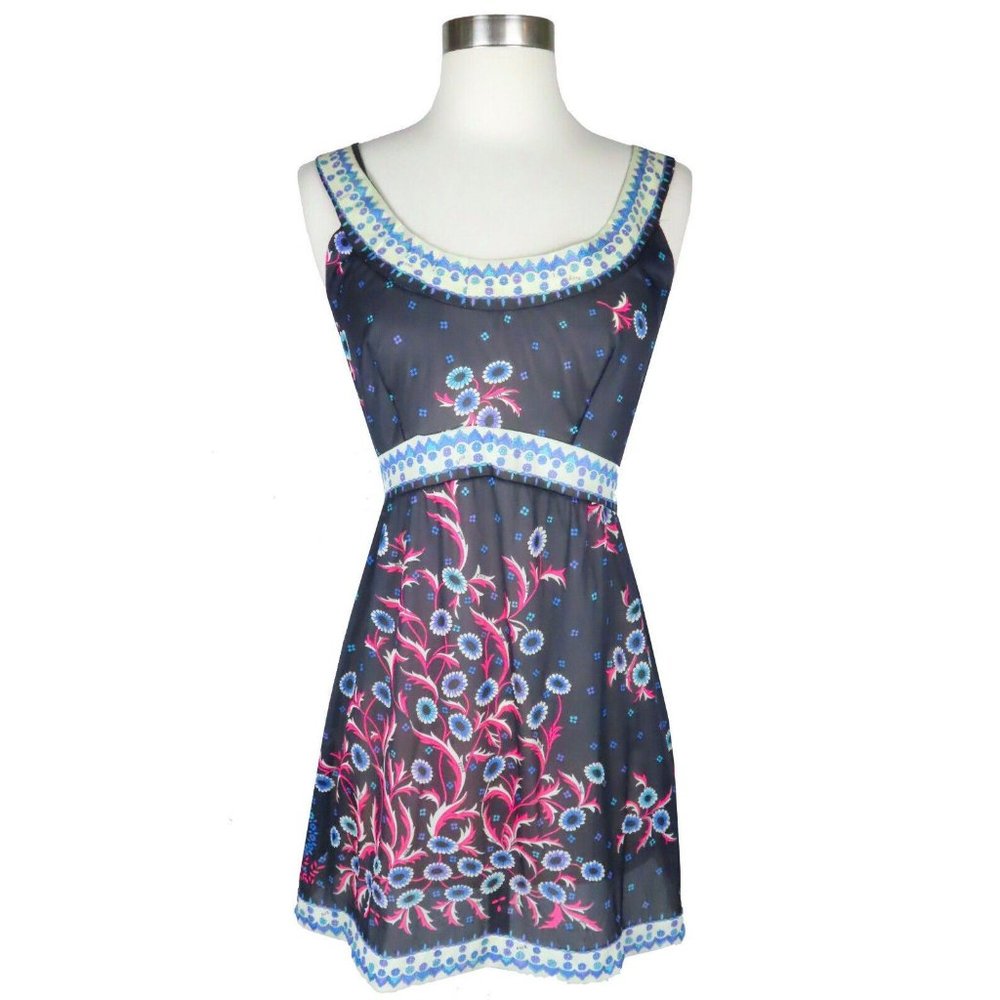 Vintage Emilio Pucci EPFR 60s 70s Mini Shift Lingerie Nighty Slip Dress XS S - Picture 3 of 12